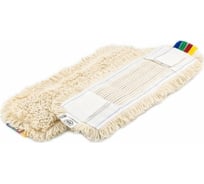 Плоский МОП A-VM 40x13 см, хлопок, ухо+карман, белый, резаный край CN3039