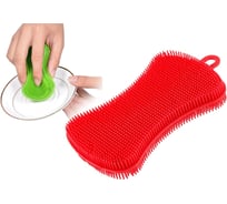 Губка-скраббер PERFECTO LINEA кухонная, силиконовая, 1 шт, 12.0x7.0x1.6 см 45-127162