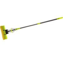 Швабра Умничка отжим. прямая 2 рол, металл. коллектор, телескоп. ручка, длина 120 см Салат F-14(Z)