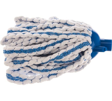 Насадка для мытья пола Мамонтенок Чистолюб микрофибра, 120г, синяя/белая MB-120