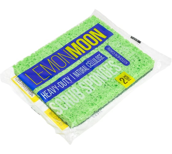 Губка для посуды Lemon Moon 110x65x21 целлюлоза 2 шт. L108