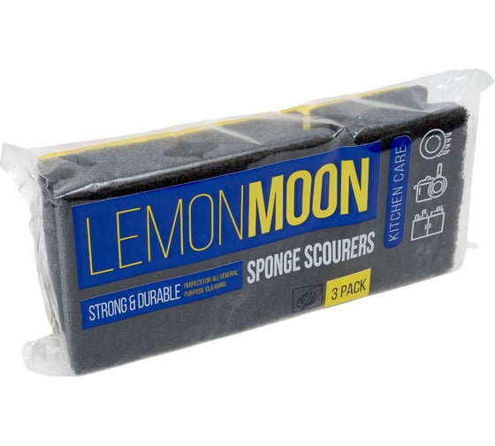 Губка для посуды Lemon Moon фреза 94x70x42 3 шт. L007