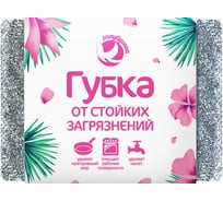 Губка от стойких загрязнений Голубушка 11x8х2,5см, 1шт 9004-022
