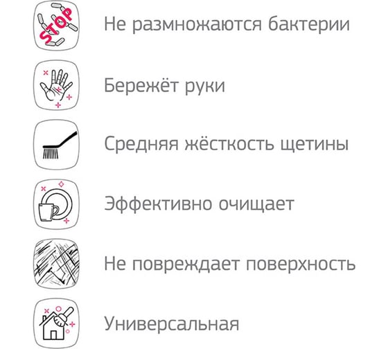 Щетка для мытья посуды IDEA СТИК Смоки М 5200