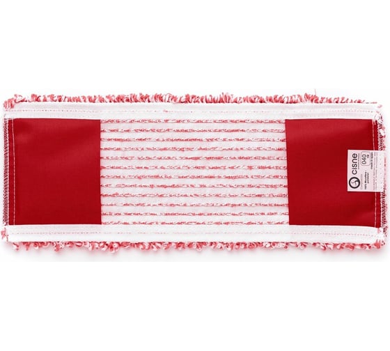 Насадка для швабры CISNE плоская, микрофибра, красный/белый, 40см 208340-02