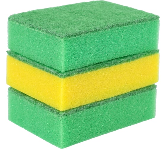 Губка для посуды Guppy Maxi (3 шт) 114x80x35 мм 8455058