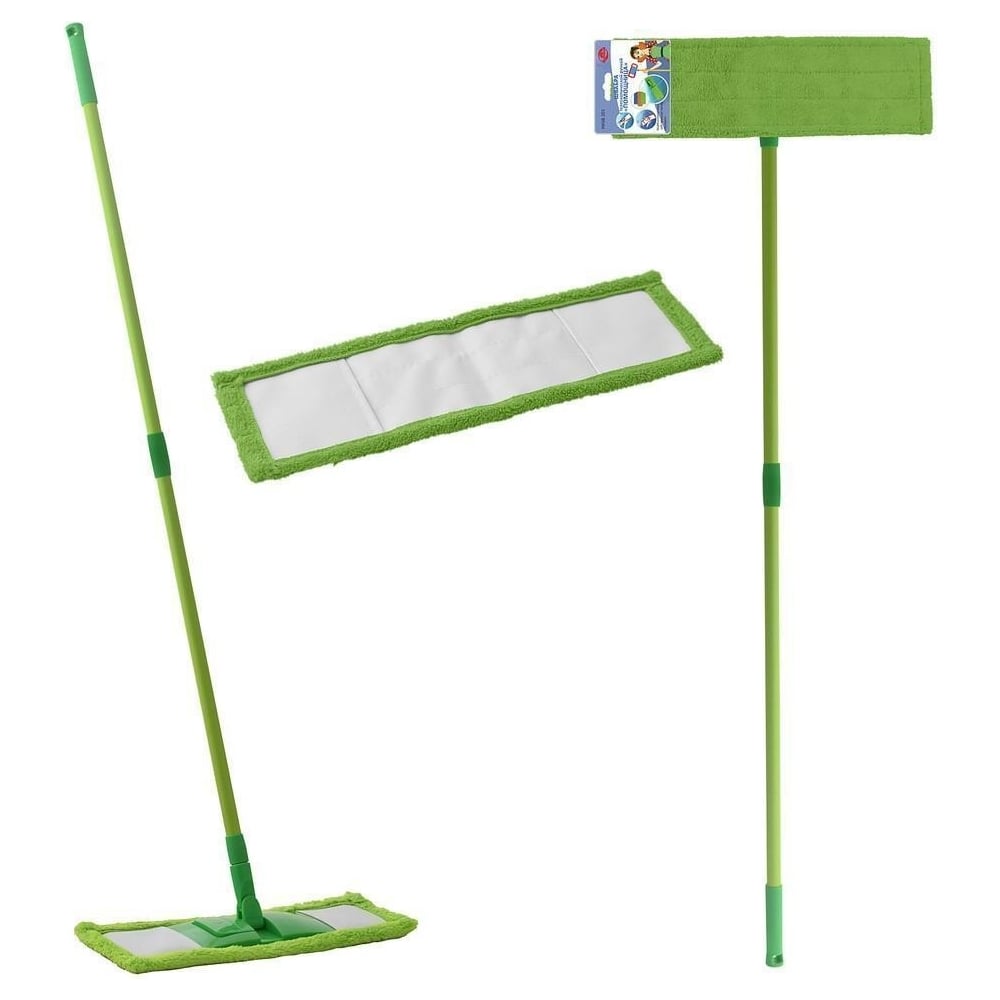 Швабра для пола с телескопической ручкой МУЛЬТИДОМ Помощница НК58-201 ...