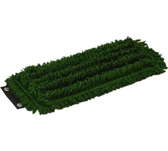 Плоский МОП A-VM 34x10 см, микрофибра петлевой, кнопки, зеленый MF2230 1