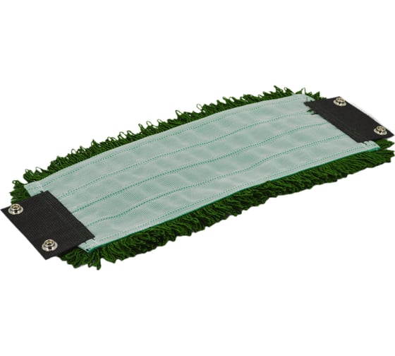 Плоский МОП A-VM 34x10 см, микрофибра петлевой, кнопки, зеленый MF2230