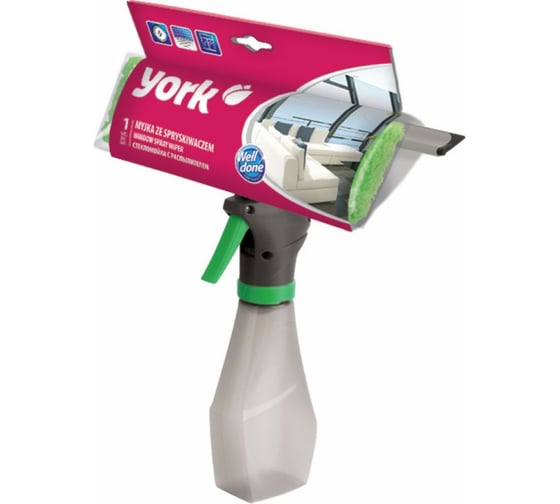 Стекломойка YORK из микрофибры, с распылителем 084040