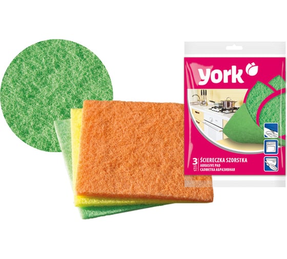 Абразивная губка YORK Бетти 3 шт. 032030