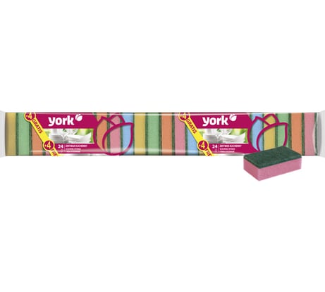 Кухонная губка YORK Джамбо 24+4 шт. 030140