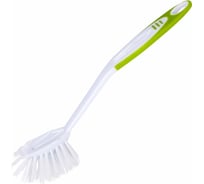 Щетка для мытья посуды ЛЮБАША 25 см, ручка с ПВХ-покрытием 603631