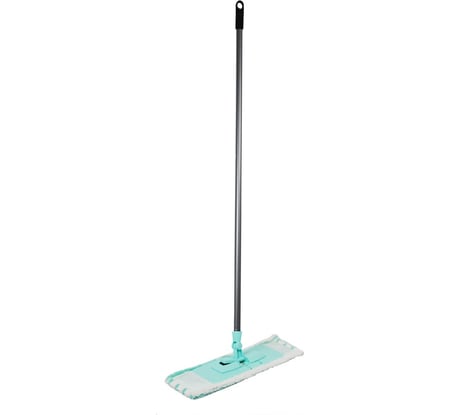 Швабра для влажной уборки In'Loran микрофибра, 44x13 см мятный, ручка 118 см S-117TF