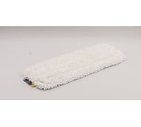 Плоский крупнопетлевой моп Grass, 40х13 см, микрофибра, ухо карман, белый, IT-0506