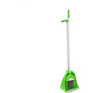 Комплект ACG Ленивка совок+щетка с ручкой из металлопластика 88 см, ЗЕЛЕНЫЙ 1025504