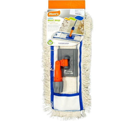 Плоская швабра HUNTER COTTON MAXI MOP для пола с карманами ПЛ-REZDS40