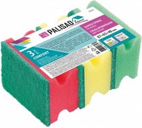 Профильные губки для посуды Palisad Comfort Home 87x65x40 мм, 3 шт 923555