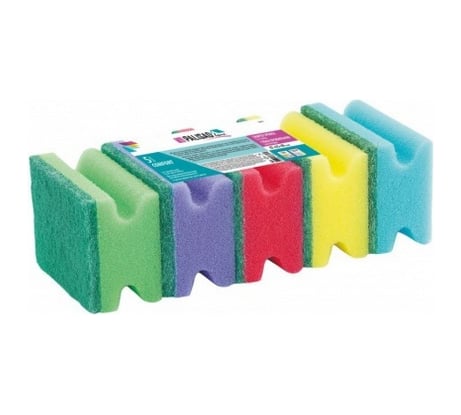 Профильные губки для посуды Palisad Comfort Home 87x65x40 мм, 5 шт 923575