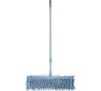 Швабра VETTA с насадкой из микрофибры, (подкл.), телескопическая, металлическая, пластик, 70-120 см, вес насадки 95 г 444-364