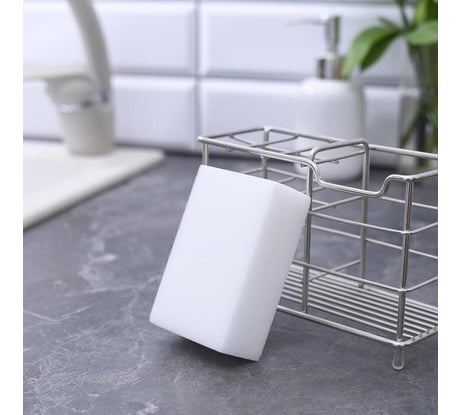 Меламиновая губка для удаления пятен Доляна 9х6х3.5 см 643591