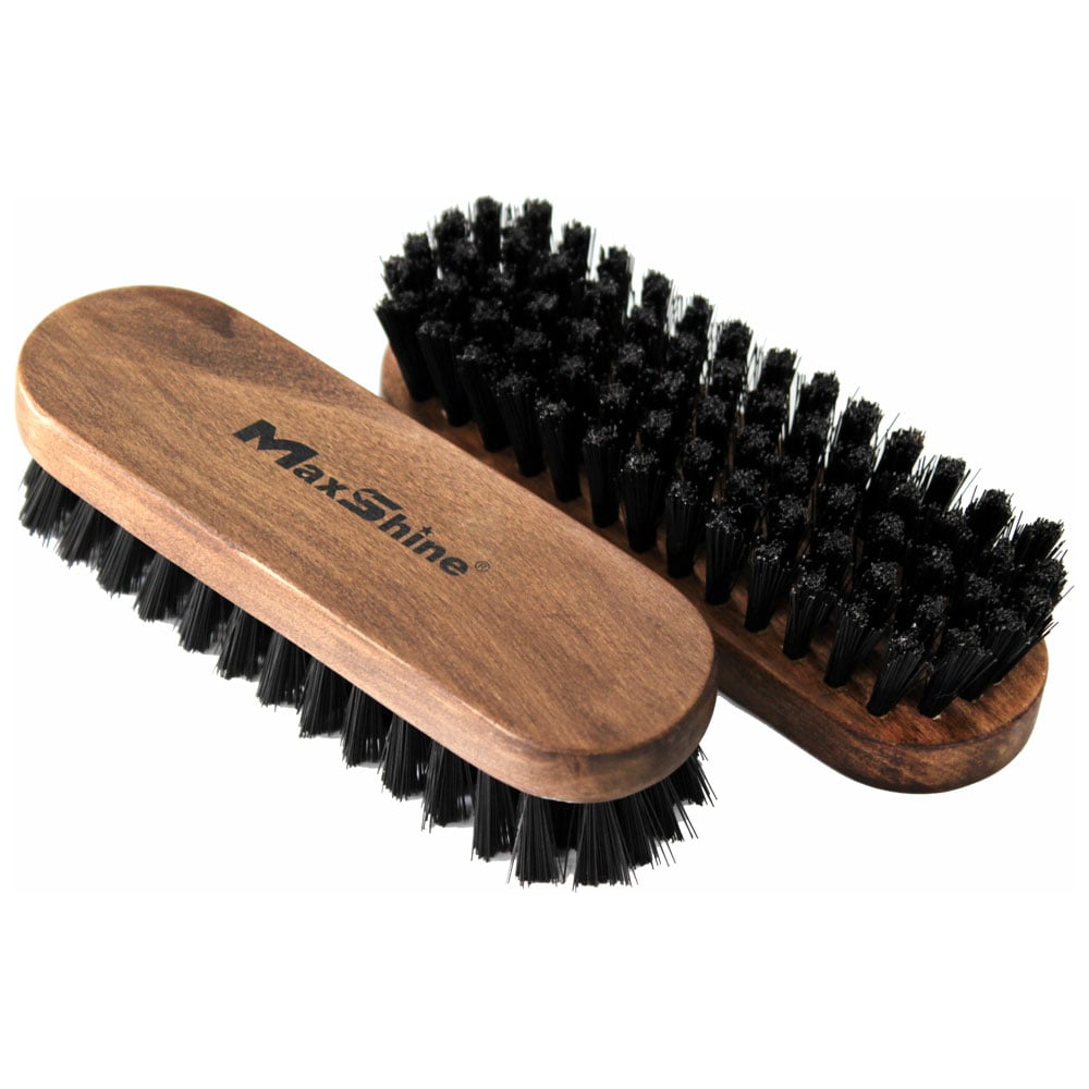Нейлоновая щетка для очистки кожи MaxShine с деревянной ручкой ...
