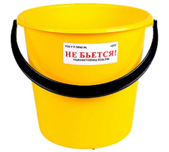 Пластиковое ведро ACG 5 л, желтое 1027770 1