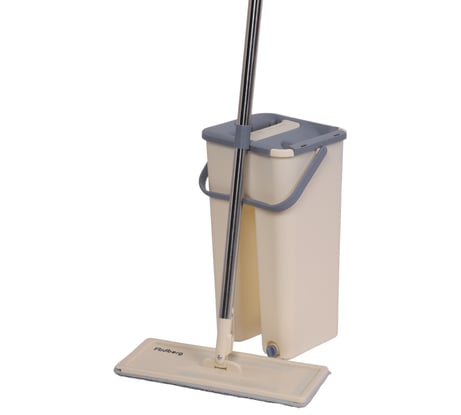 Швабра и ведро Ridberg Scrape Mop (Большая Белая) + 4 тряпки 1212193