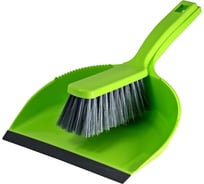 Набор для сухой уборки In'Loran совок+щетка, салатовый SO-103SL
