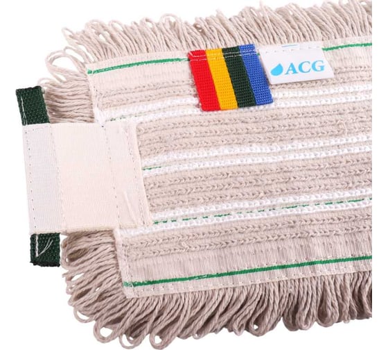 МОП ACG плоский, хлопок+микрофибра, ТАФТИНГ, Эконом, 40 см, Т-стропа под Vileda 1019270