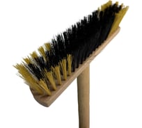 Щетка для пола ООО Агростройлидер 280х50х16мм искусственная щетина двухцветная 82 пучка, бук, с деревянным черенком 1200мм с резьбой в сборе САД-24.05.1