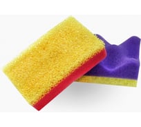 Губка для деликатной уборки Мистер Бульк с массажным слоем 2 шт МБ 118