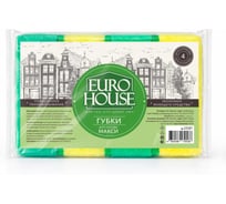 Губки для посуды EUROHOUSE Макси 4 шт 13187