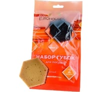 Губки EUROHOUSE Шестигранник набор 2 шт в вакуумной упаковке 13131