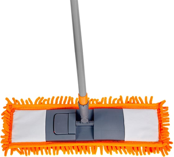 Швабра OfficeClean Professional телескопическая ручка 120 см пластик флаундер 40 см насадка ворсистая микрофибра карманы 303056