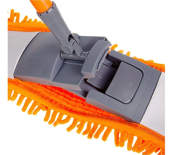 Швабра OfficeClean Professional телескопическая ручка 120 см пластик флаундер 40 см насадка ворсистая микрофибра карманы 303056