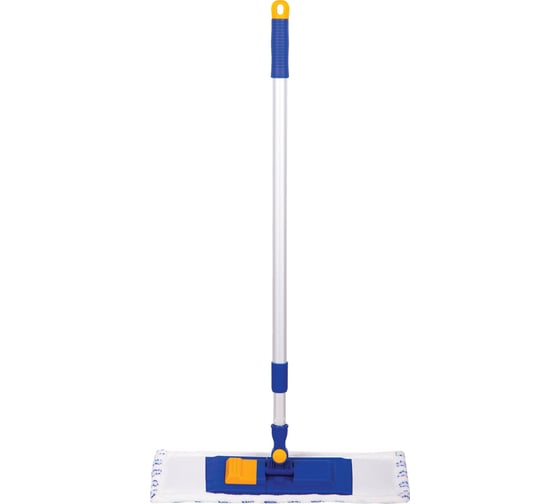 Швабра OfficeClean Professional телескопическая ручка 80-135 см, пластиковый держатель 40 см насадка МОП микрофибра/абразив карман 266755