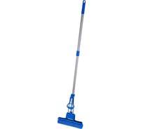 Самоотжимная швабра OfficeClean Professional с губчатой насадкой ПВА 27 см ролик отжим телескопическая ручка 70-125 303270
