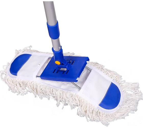 Швабра-рамка OfficeClean Professional алюминиевая ручка 75-130 см насадка МОП хлопок карманы 40 см 266759