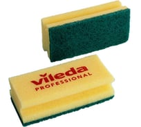 Губка Vileda Professional (зеленый абразив), 9,5x7 см, 10 штук в упаковке 125603 6705