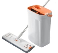 Швабра и ведро Ridberg Premium White/Orange (2 тряпки) 1214045