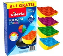 Губка Vileda ПУР Колорс 3+1 шт 169492/2