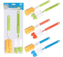 Щетка и губка для посуды МУЛЬТИДОМ Чистый дуэт 3 цвета NEW VL58-304