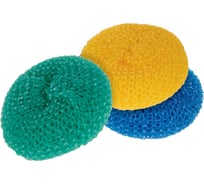 Губки для посуды OfficeClean пластиковые, сетчатые, 80х80х25 мм, 3шт. 301821
