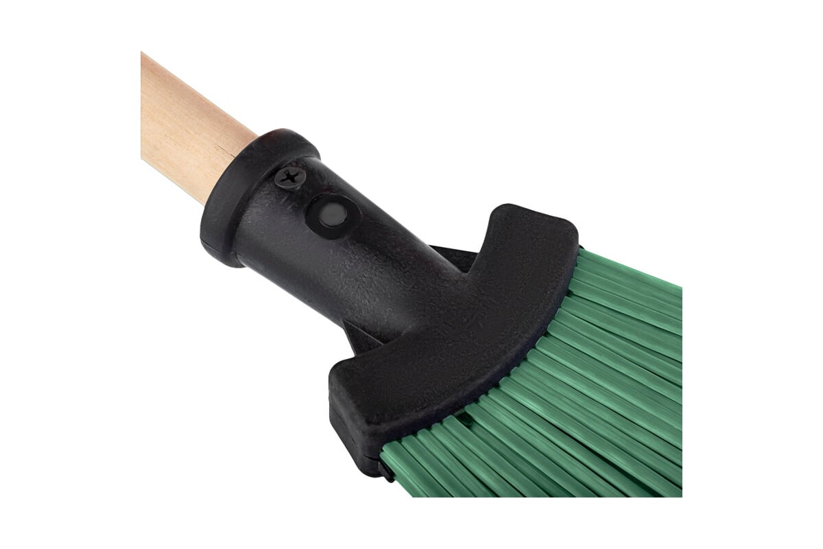Метла для улицы OfficeClean веерная, с деревянным черенком 120 см ...