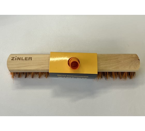 Уличная щетка для пола ZINLER 400 мм, усиленное пластиковое крепление, цвет (оранжевый) УЩ400цв