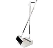 Набор для уборки Рыжий кот BRAVO: совок откидной с фиксатором, щетка поворотная (цвет белый) 109046