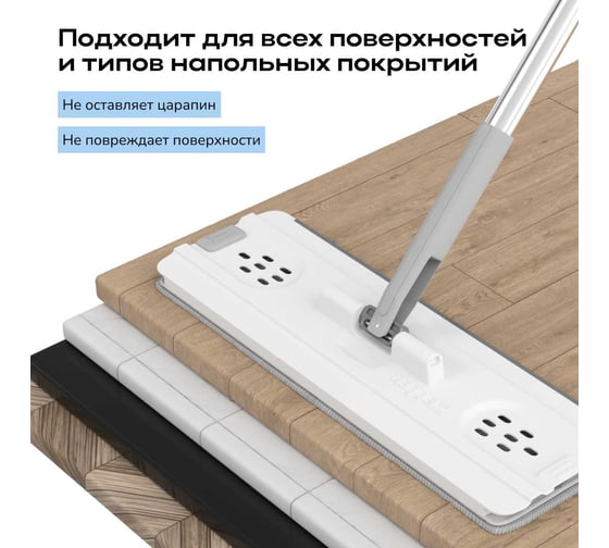 Насадка для швабры из микрофибры Zetter М 2.0 2 шт S-L-04-01