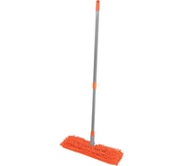 Двусторонняя швабра OfficeClean Professional телескопическая ручка 70-120 см, насадка МОП микрофибра 40 см 303058