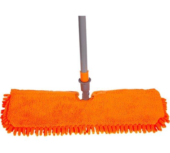 Двусторонняя швабра OfficeClean Professional телескопическая ручка 70-120 см, насадка МОП микрофибра 40 см 303058